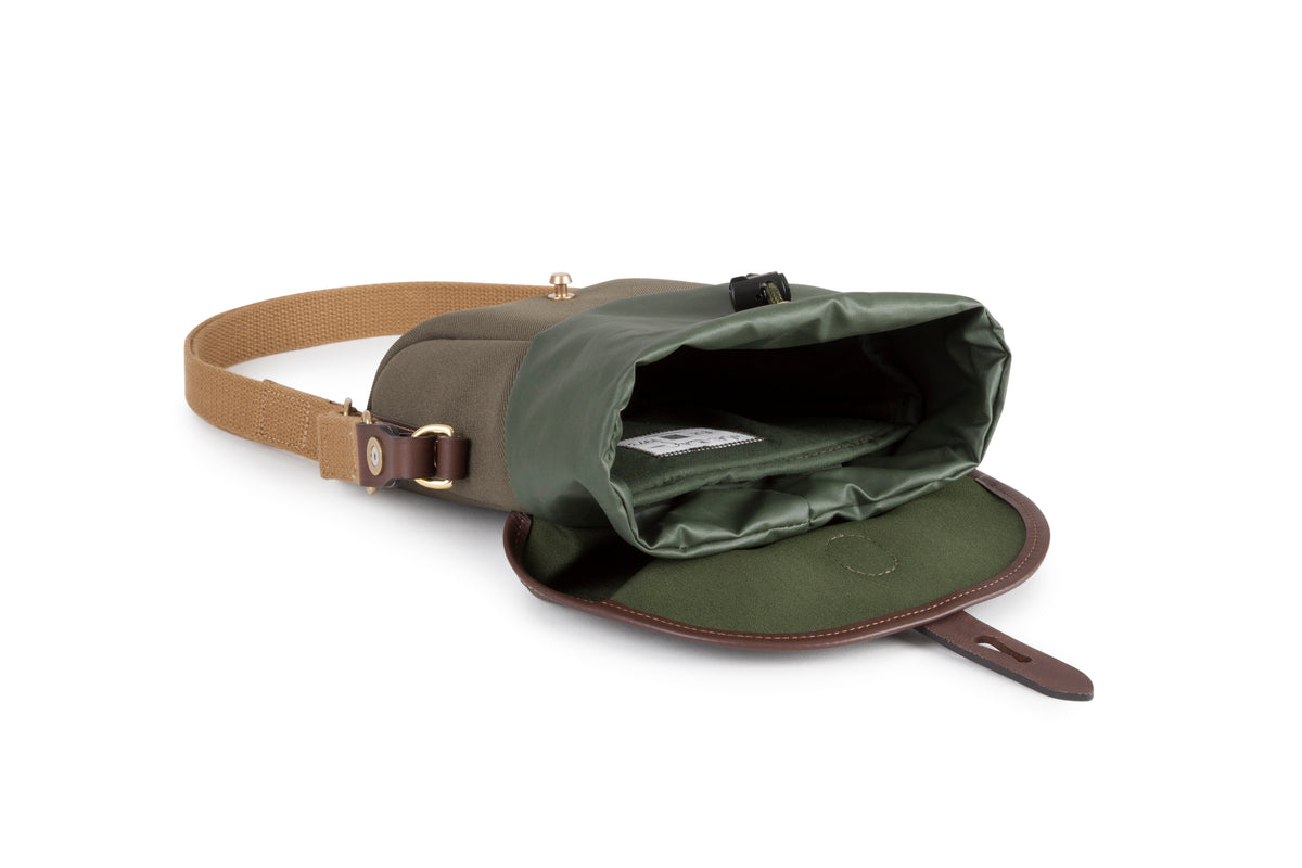 BILLINGHAM GALBIN 8 SAGE CHOCOLAT FIBRENYTE POCHETTE JUMELLES