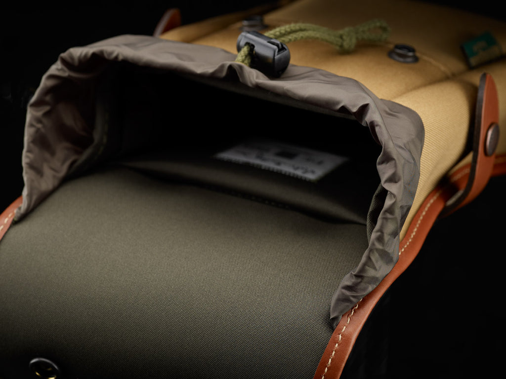 BILLINGHAM DELTA POCKET NOIR TAN CANVAS